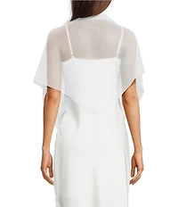 Cezanne Pleated Stone Evening Wrap