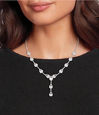 Cezanne Rhinestone Crystal Teardrop Y-Necklace