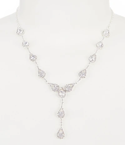 Cezanne Rhinestone Crystal Teardrop Y-Necklace