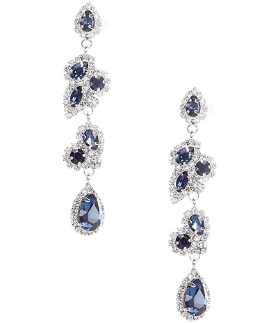 Cezanne Crystal Blue Sapphire Earrings