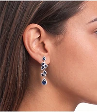 Cezanne Crystal Blue Sapphire Earrings