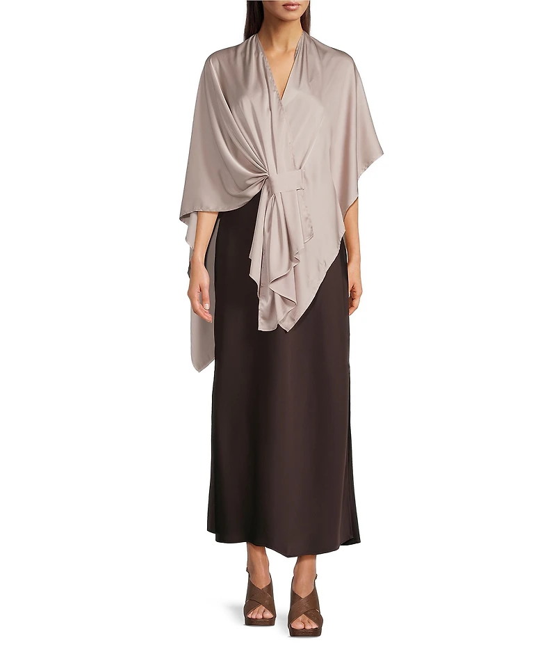Cezanne Satin Pull Through Evening Wrap