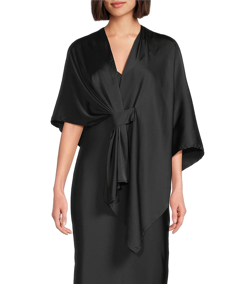 Cezanne Satin Pull Through Evening Wrap
