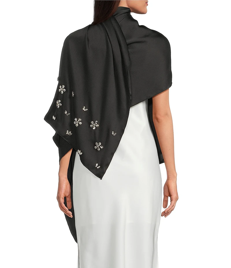 Cezanne Satin Stone Cluster Evening Wrap