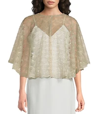 Cezanne Scallop Beads Evening Wrap