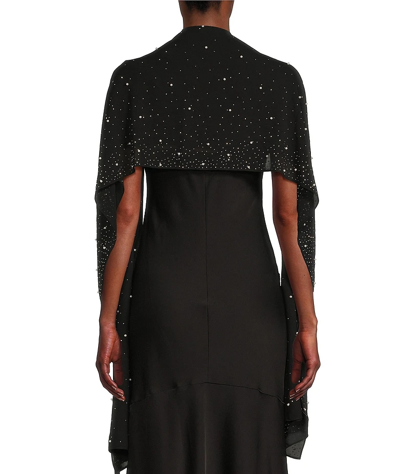 Cezanne Scattered Pearl and Crystal Silk Evening Wrap