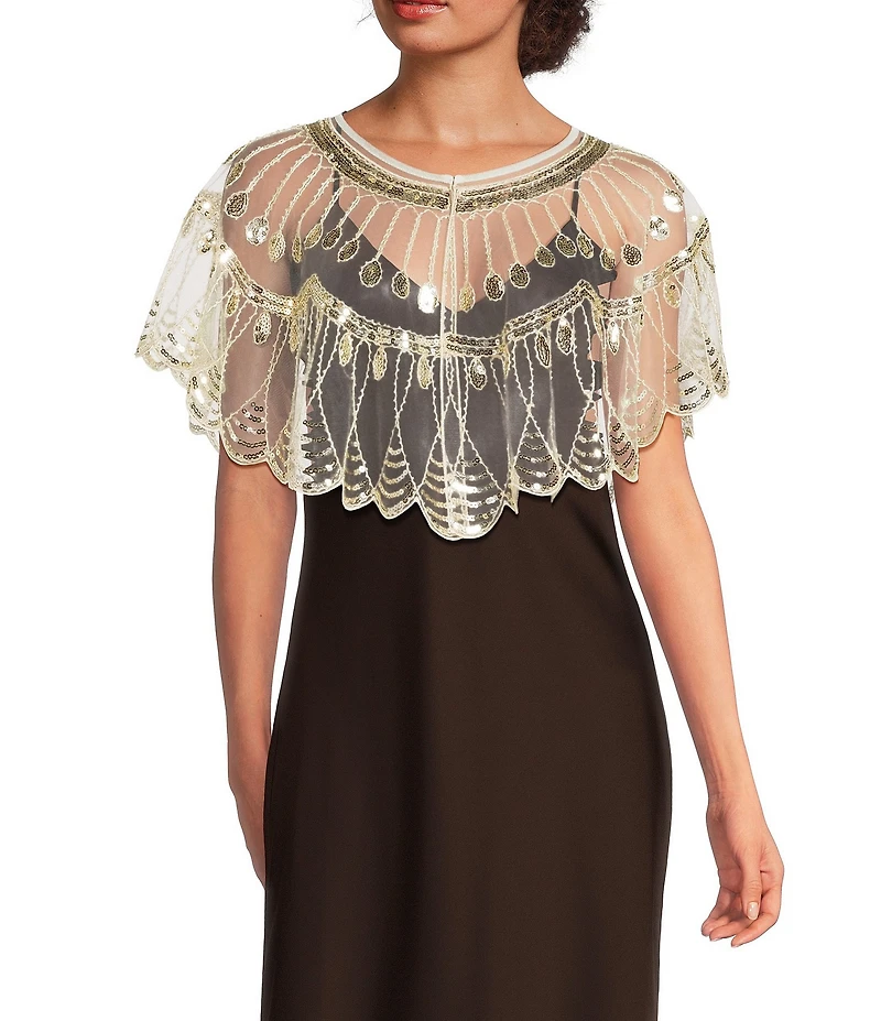 Cezanne Sequin and Bead Poncho