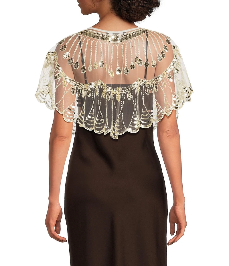 Cezanne Sequin and Bead Poncho