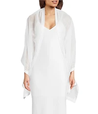 Cezanne Sheer Flower Satin Evening Wrap