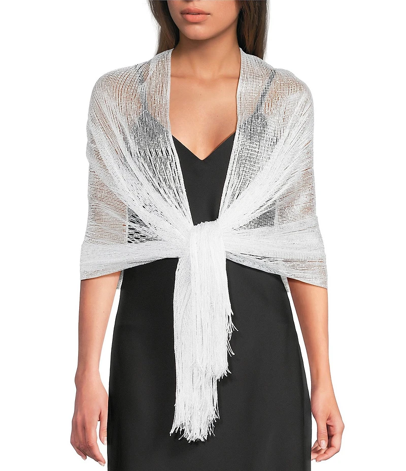 Cezanne Shimmer Tassel Scarf Wrap