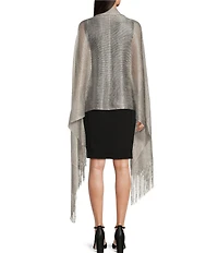 Cezanne Glitter Fringe Oblong Evening Wrap