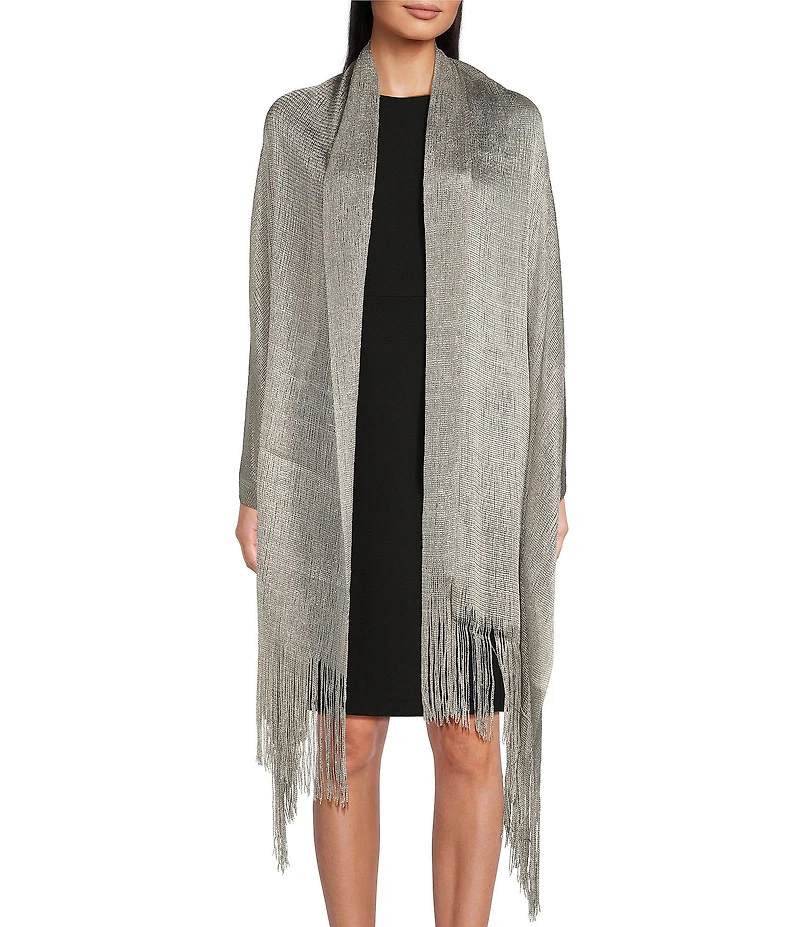 Cezanne Glitter Fringe Oblong Evening Wrap
