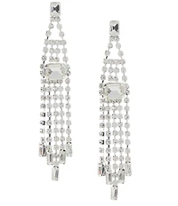 Cezanne Tapered Skinny Fringe Chandelier Earrings