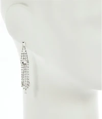 Cezanne Tapered Skinny Fringe Chandelier Earrings