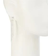 Cezanne Teardrop Graduating Rhinestone Chain Drop Earrings