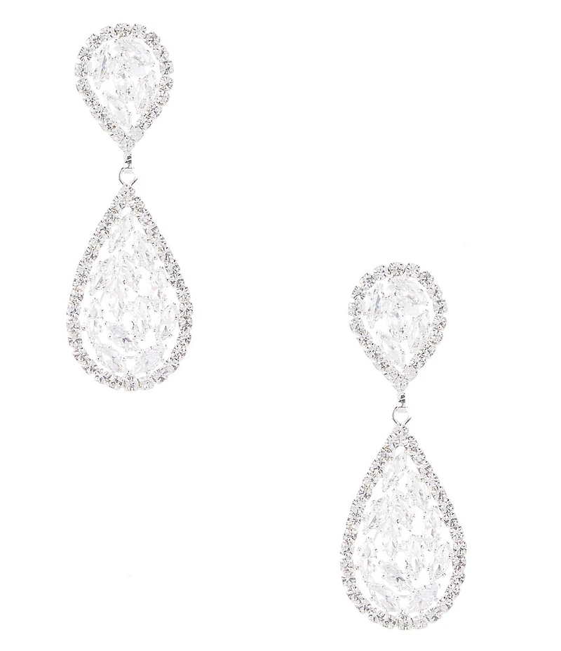 Cezanne Teardrop Stone Mix Drop Earrings