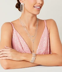 Cezanne Triple Overlap Crystal Cuff Bracelet