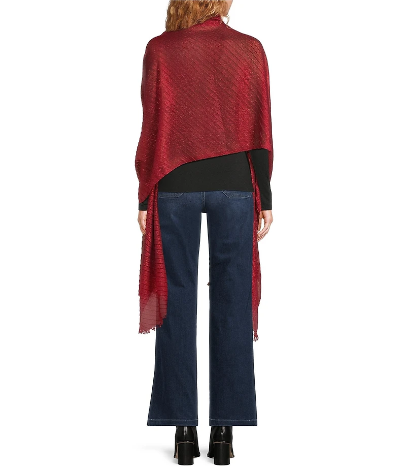 Cezanne Wide Pleat Shine Evening Wrap