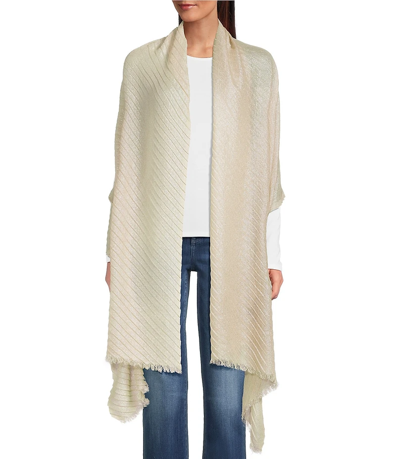Cezanne Wide Pleat Shine Evening Wrap