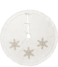 C&F Home Champagne Snowflake Tree Skirt