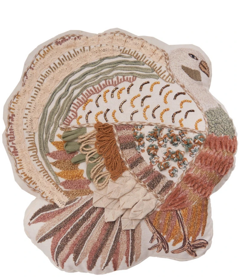 C&F Home Festive Fall Collection Turkey Shaped Pillow