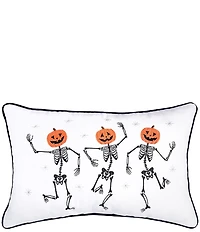 C&f Home Halloween Pumpkin Skeleton Trio Pillow