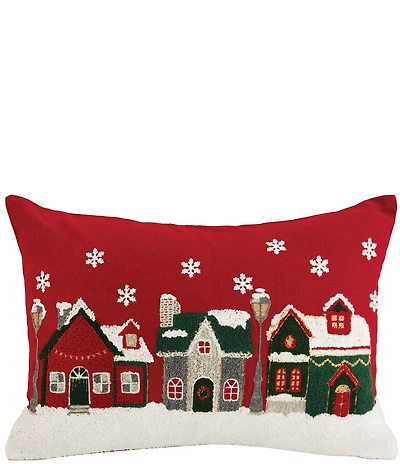 C&F Home Holiday Collection Christmas Village Throw Pillow