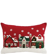 C&F Home Holiday Collection Christmas Village Throw Pillow