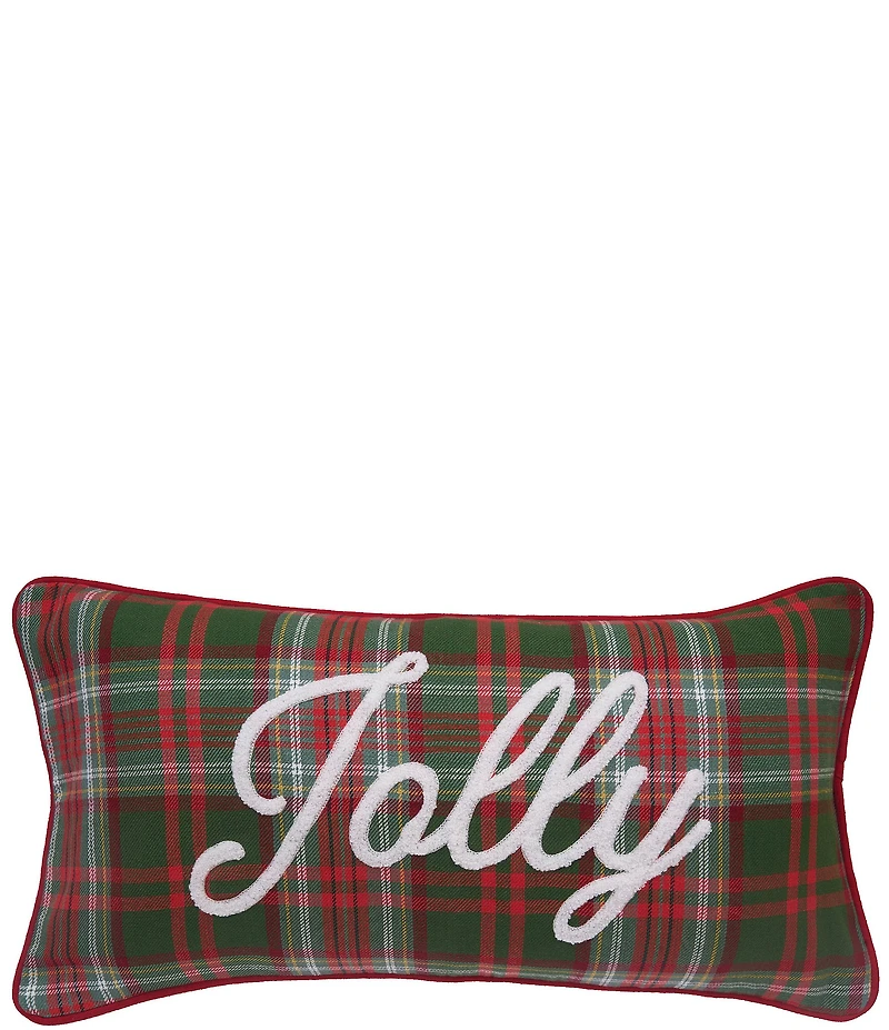C&F Home Holiday Collection Jolly Plaid Throw Pillow