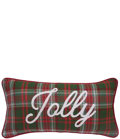 C&F Home Holiday Collection Jolly Plaid Throw Pillow