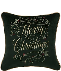 C&F Home Holiday Collection Merry Christmas Swirl Throw Pillow