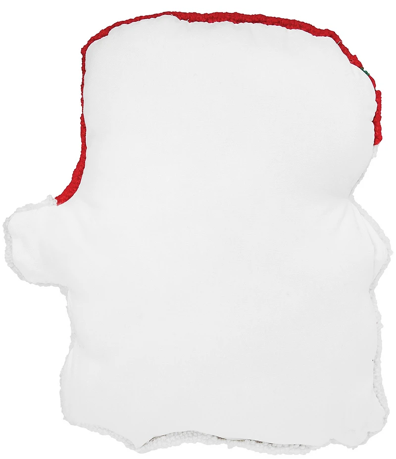 C&F Home Holiday Collection St. Nick Santa Claus Christmas Shaped Hooked Throw Pillow