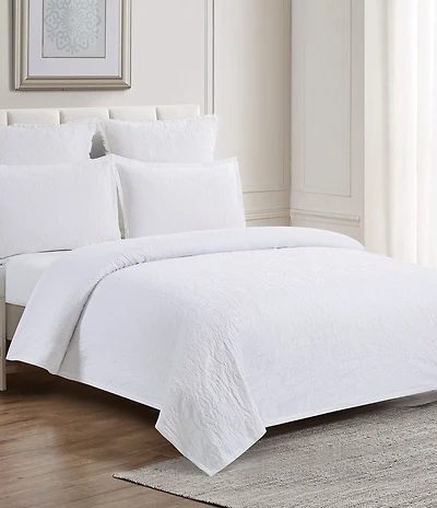 C&F Home Shiloh White Coverlet Mini Set