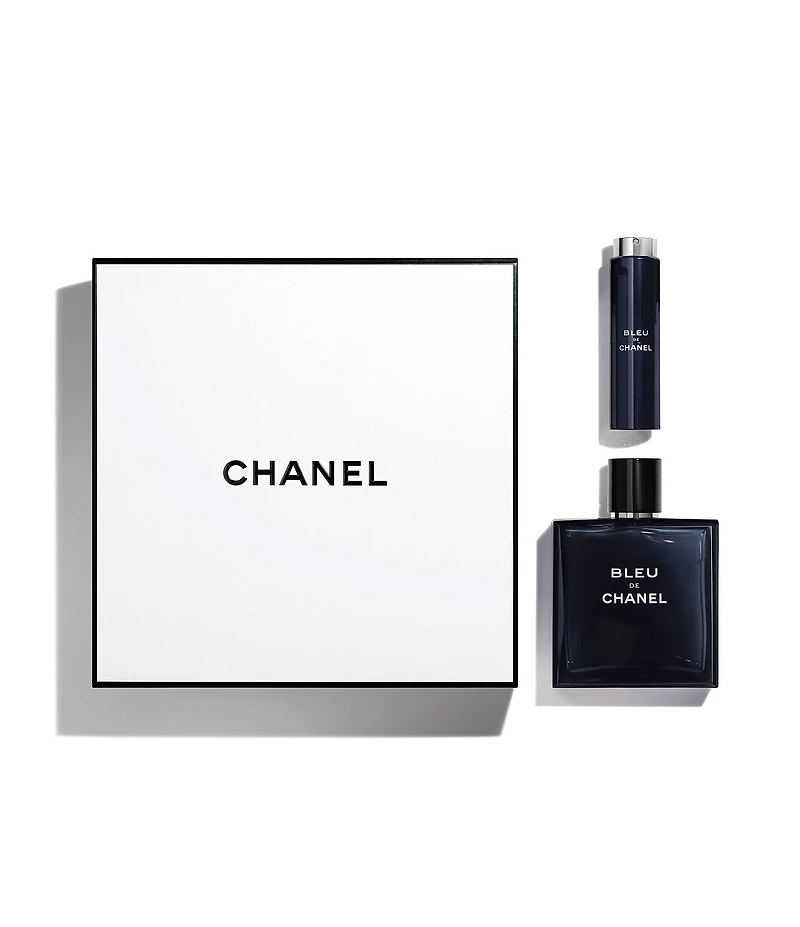 CHANEL BLEU DE CHANEL 3.4 OZ. EAU DE TOILETTE WITH TWIST AND SPRAY GIFT SET