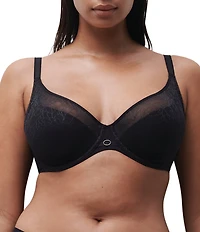 Chantelle Belle Lightweight Floral Mesh Spacer Cup Plunge Bra