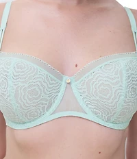 Chantelle C Jolie Demi Floral Lace Adjustable Underwire Bra
