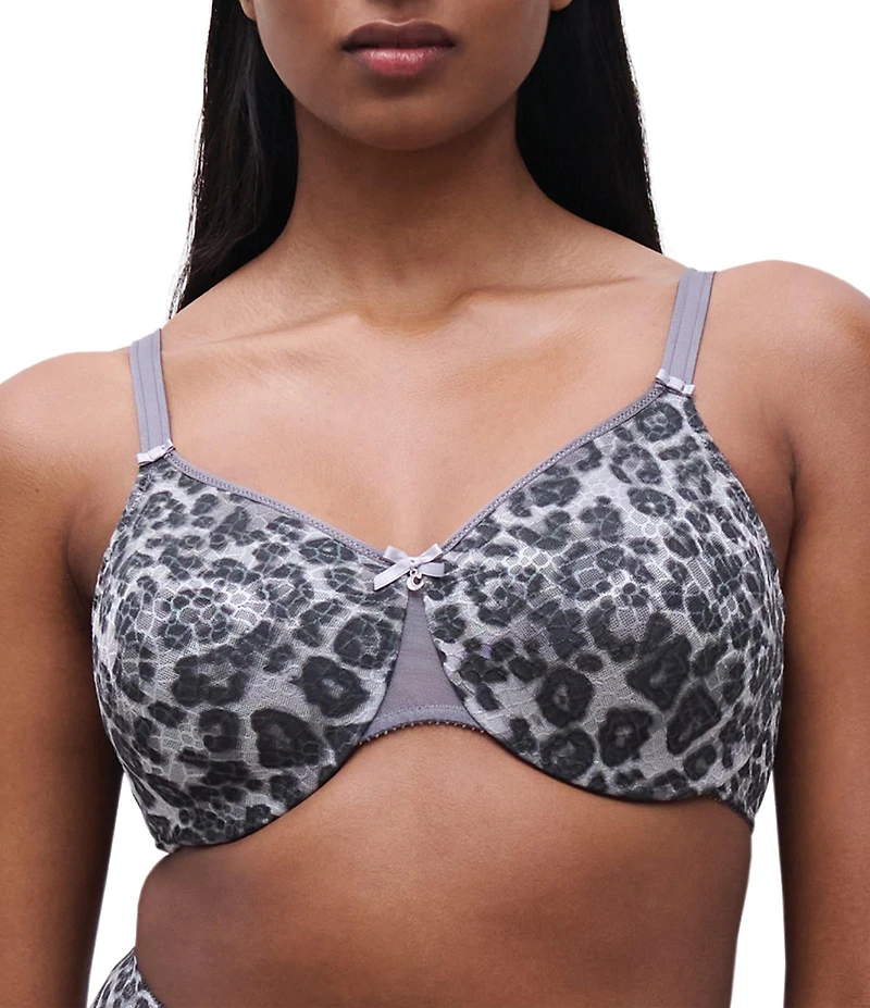 Chantelle C Magnifique Seamless Unlined Minimizer Leopard Print Bra
