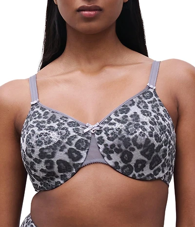 Chantelle C Magnifique Seamless Unlined Minimizer Leopard Print Bra