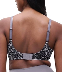 Chantelle C Magnifique Seamless Unlined Minimizer Leopard Print Bra
