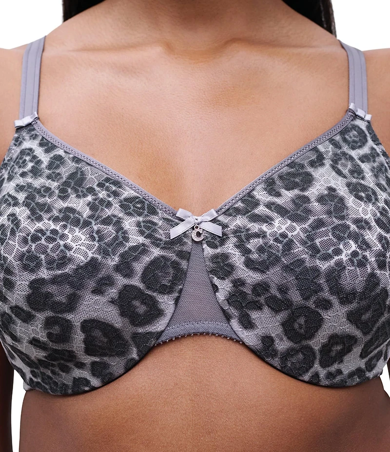 Chantelle C Magnifique Seamless Unlined Minimizer Leopard Print Bra