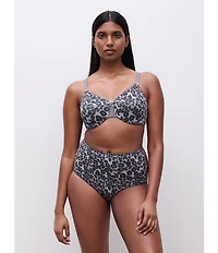 Chantelle C Magnifique Seamless Unlined Minimizer Leopard Print Bra