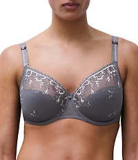 Chantelle Full Coverage Unlined Embroidered Mesh Bra