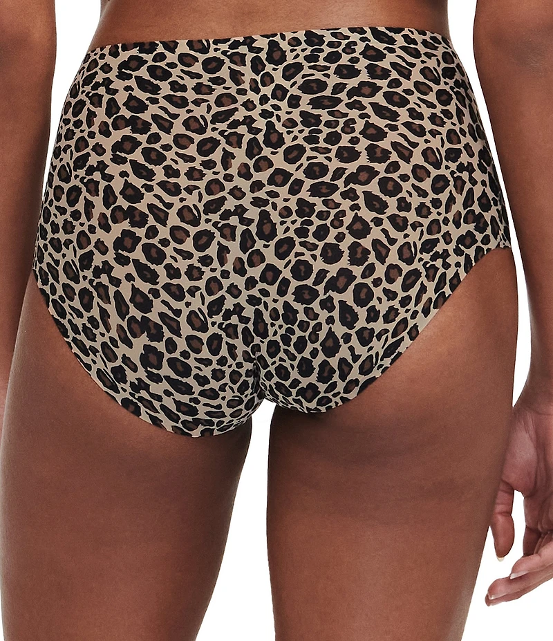 Chantelle Leopard Print Soft Stretch High Waisted Seamless Brief Panty