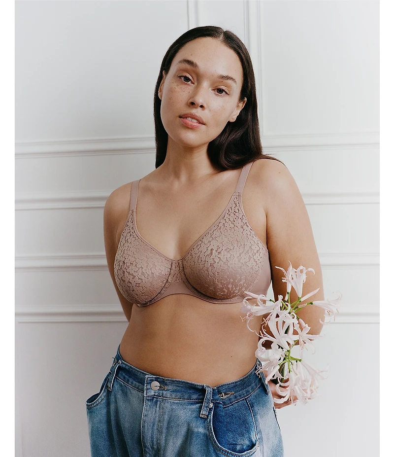 Chantelle Norah Floral Stretch Lace Full Coverage T-Shirt Seamless Bra