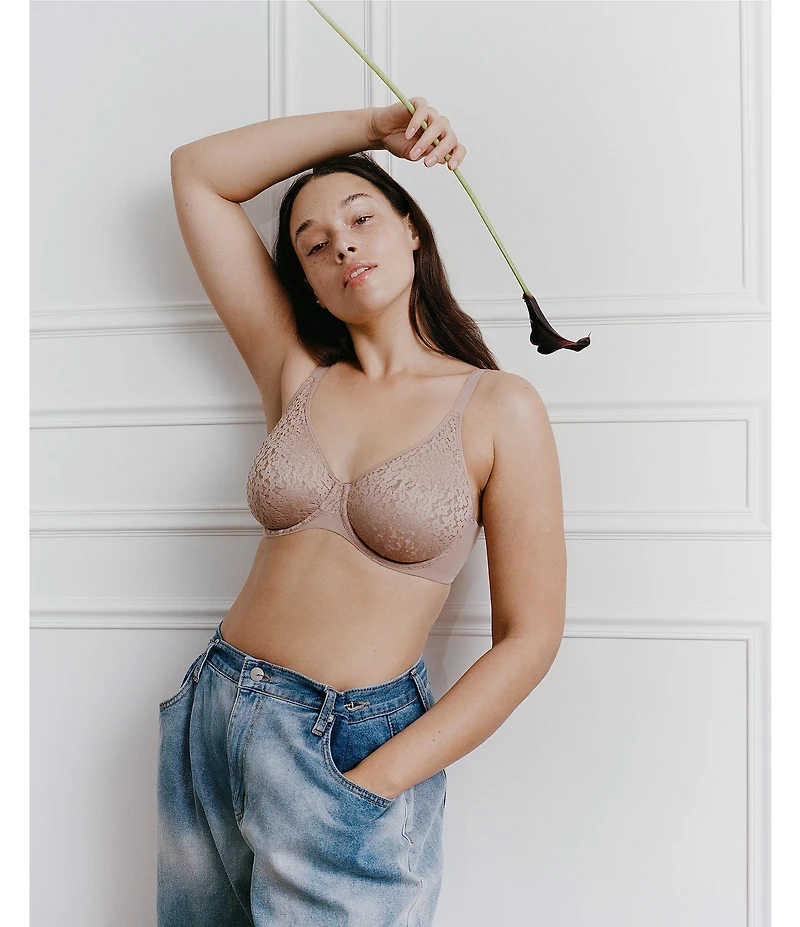 Chantelle Norah Floral Stretch Lace Full Coverage T-Shirt Seamless Bra