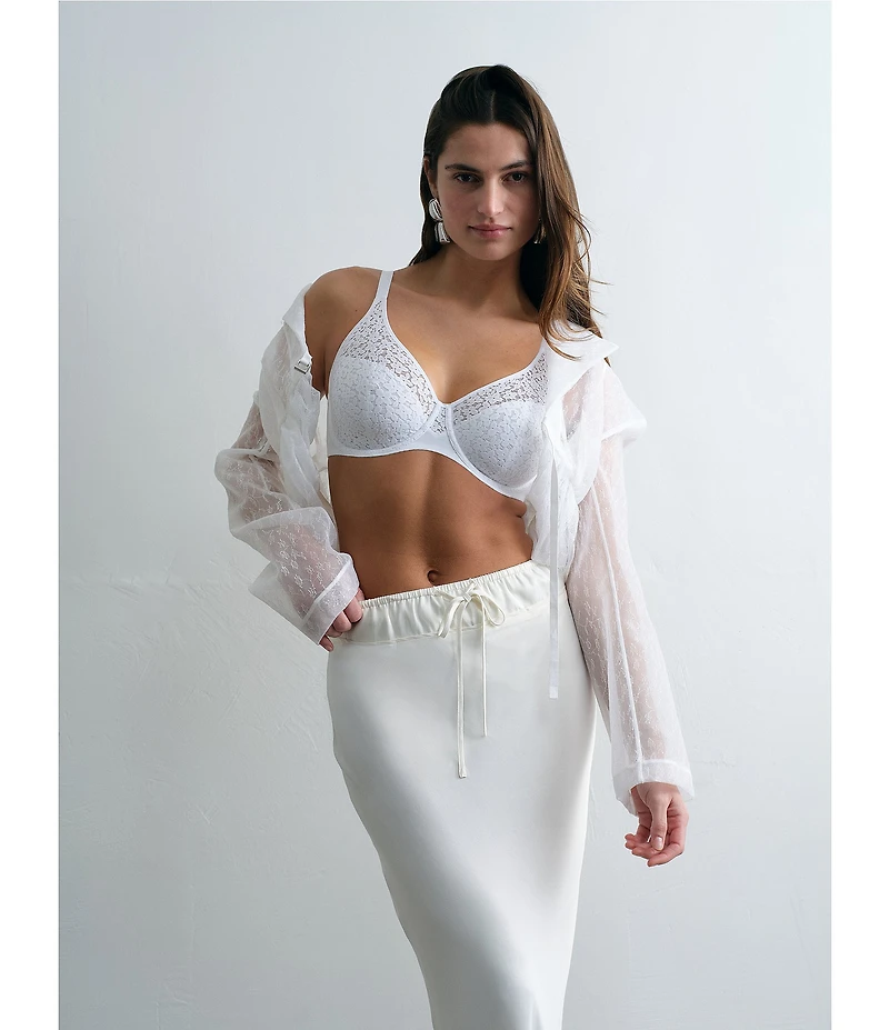 Chantelle Norah Floral Stretch Lace Full Coverage T-Shirt Seamless Bra