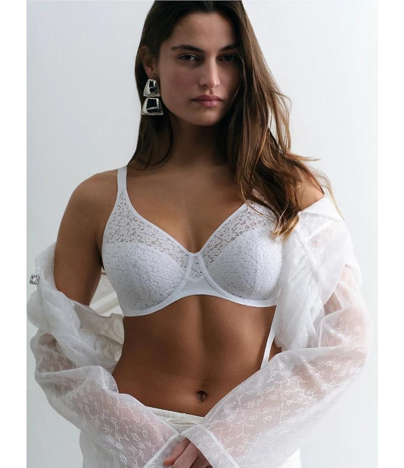 Chantelle Norah Floral Stretch Lace Full Coverage T-Shirt Seamless Bra