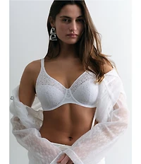 Chantelle Norah Floral Stretch Lace Full Coverage T-Shirt Seamless Bra