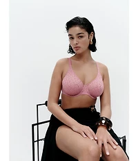 Chantelle Norah Floral Stretch Lace Full Coverage T-Shirt Seamless Bra