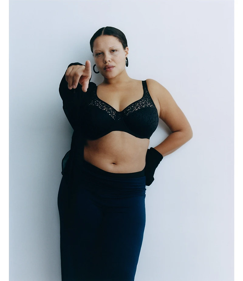 Chantelle Norah Floral Stretch Lace Full Coverage T-Shirt Seamless Bra